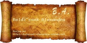 Belácsek Alexandra névjegykártya